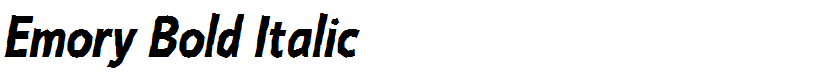 Emory Bold Italic