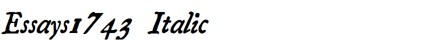 Essays1743 Italic