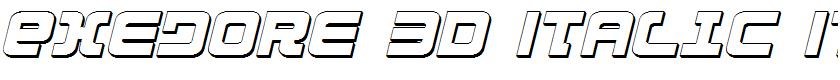 Exedore 3D Italic Italic