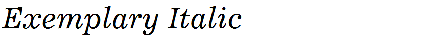 Exemplary Italic