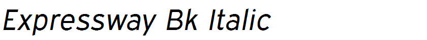 Expressway Bk Italic