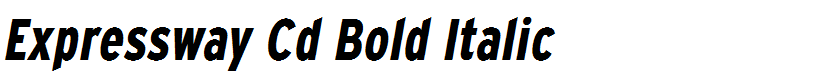 Expressway Cd Bold Italic