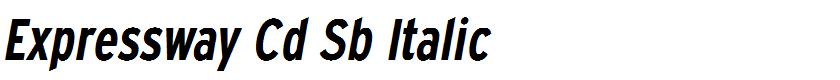 Expressway Cd Sb Italic