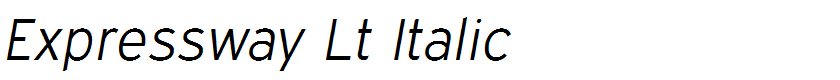 Expressway Lt Italic