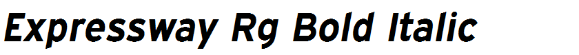 Expressway Rg Bold Italic