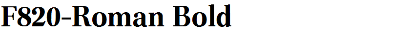 F820-Roman Bold