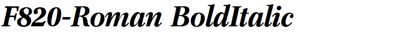 F820-Roman BoldItalic