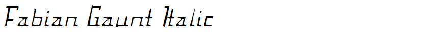 Fabian Gaunt Italic