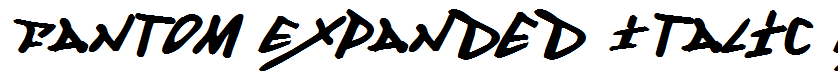 Fantom Expanded Italic Expanded Italic