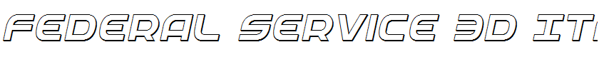 Federal Service 3D Italic Italic