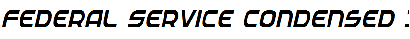 Federal Service Condensed Italic Condensed Italic