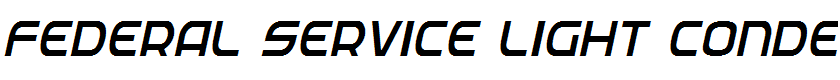 Federal Service Light Condensed Italic Light Condensed Italic
