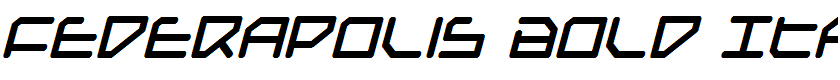 Federapolis Bold Italic Bold Italic