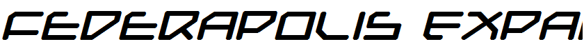 Federapolis Expanded Bold Italic Expanded Bold Italic