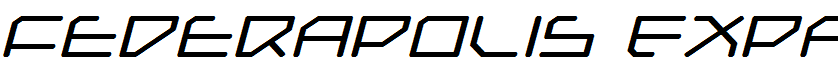 Federapolis Expanded Italic Expanded Italic
