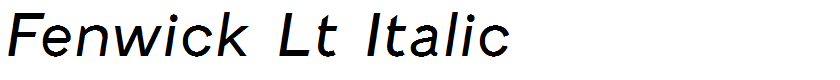 Fenwick Lt Italic
