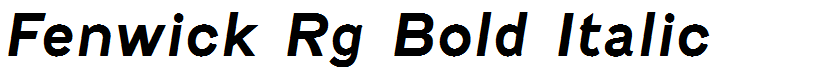 Fenwick Rg Bold Italic