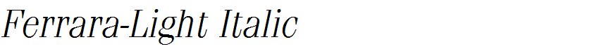 Ferrara-Light Italic