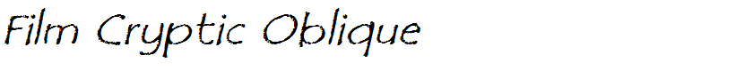 Film Cryptic Oblique