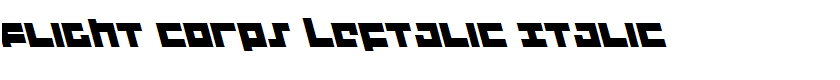 Flight Corps Leftalic Italic