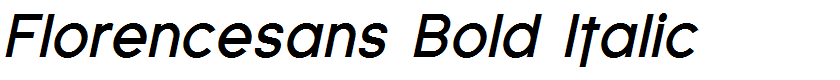Florencesans Bold Italic
