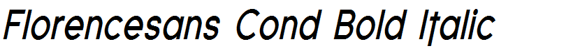 Florencesans Cond Bold Italic