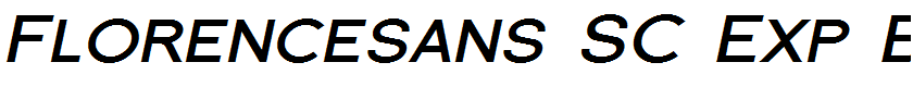 Florencesans SC Exp Bold Italic