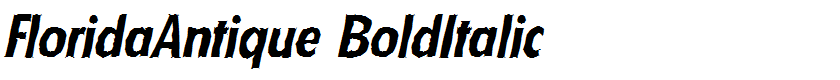 FloridaAntique BoldItalic