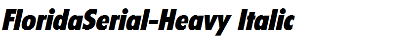 FloridaSerial-Heavy Italic