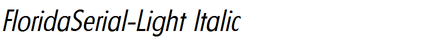 FloridaSerial-Light Italic