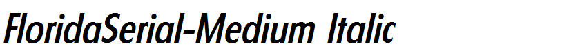 FloridaSerial-Medium Italic