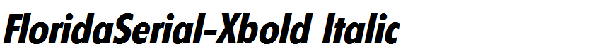 FloridaSerial-Xbold Italic