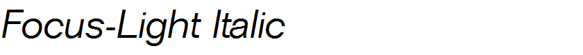 Focus-Light Italic