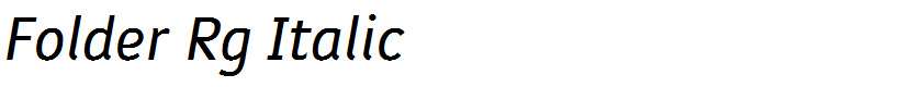 Folder Rg Italic