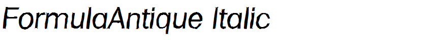 FormulaAntique Italic