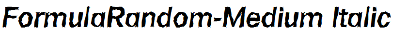 FormulaRandom-Medium Italic