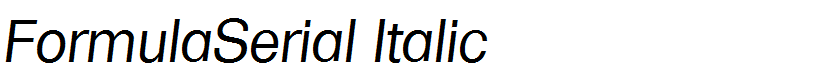 FormulaSerial Italic