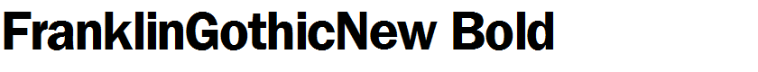 FranklinGothicNew Bold