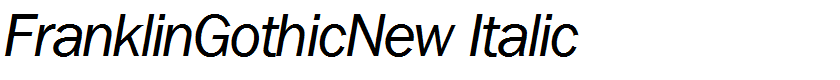 FranklinGothicNew Italic