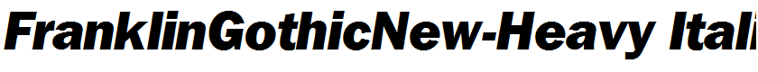 FranklinGothicNew-Heavy Italic