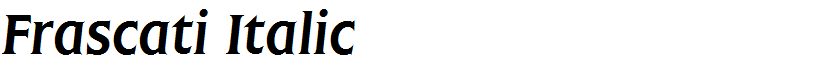Frascati Italic