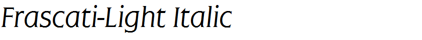 Frascati-Light Italic