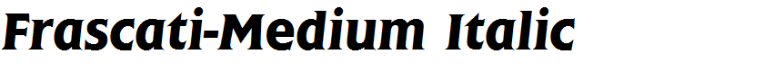 Frascati-Medium Italic