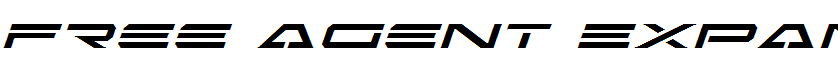 Free Agent Expanded Italic Expanded Italic