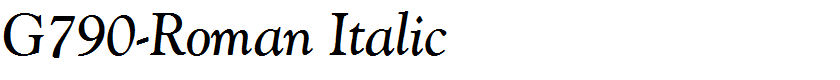 G790-Roman Italic