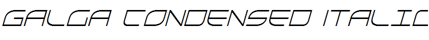 Galga Condensed Italic Condensed Italic