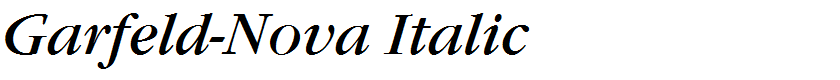 Garfeld-Nova Italic