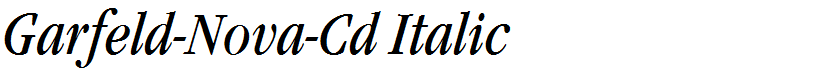 Garfeld-Nova-Cd Italic