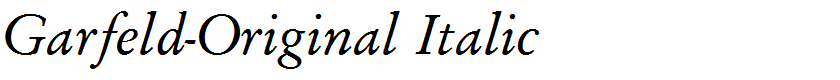Garfeld-Original Italic