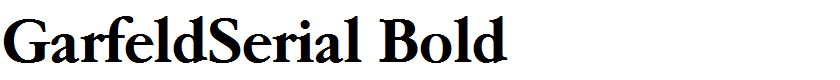 GarfeldSerial Bold
